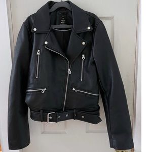 Zara Faux Leather Biker Jacket
